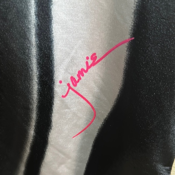 Jamie Sadock Black and White Top with Pink Accents - Picture 3 of 5